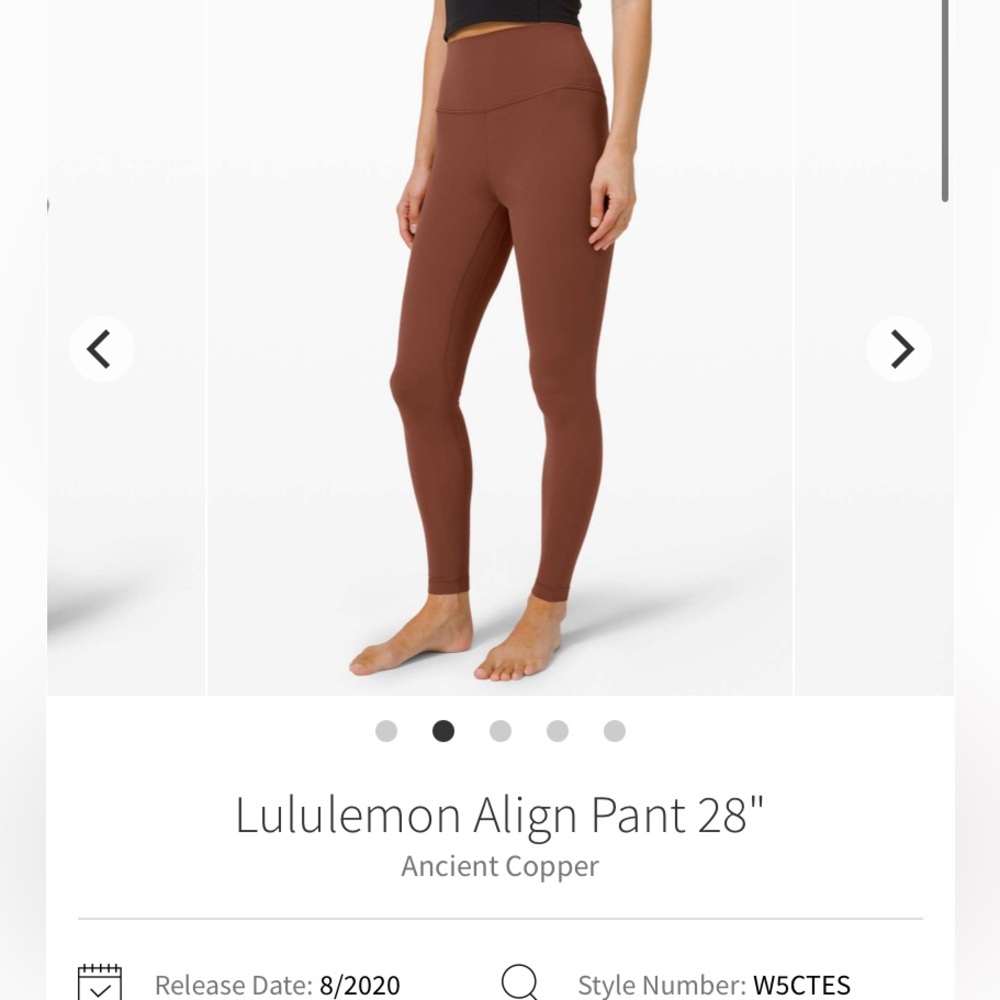 Lululemon ancient copper align
